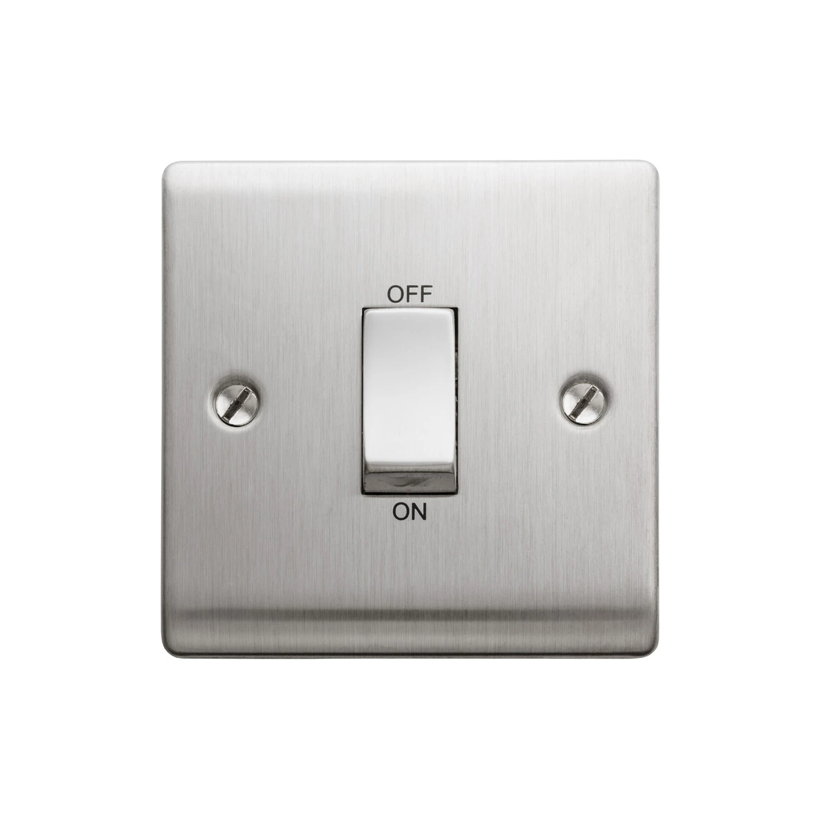 Designa 23S451J 1 Gang 45A Double Pole Switch Satin Steel - Image 4