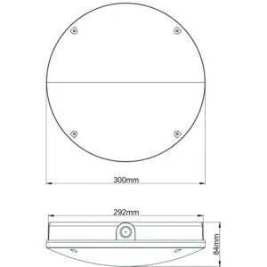 KSR KSRSF310 Bulkhead Navara SF 18W LED Triple Colour Output Surface Fitting White