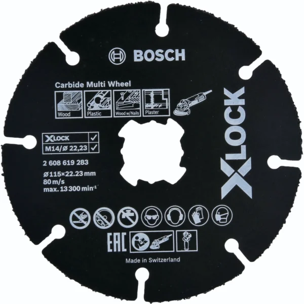 Bosch 2608619283 X-Lock 115mm Carbide Multi Wheel Cutting Disc – Go ...