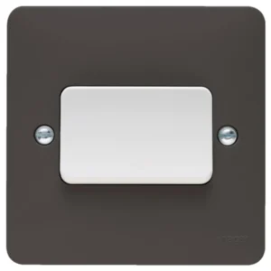 Plate Switch 1 Gang 2 Way Wide Rocker 10AX Graphite Grey Part M