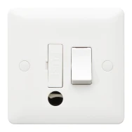 Connection Unit 1 Gang Switched Fused 13A White Flex