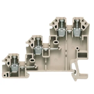W-Series 2.5mm² 3-Tier Fuse Terminal Block 26A 250V 26-12AWG Dark Beige