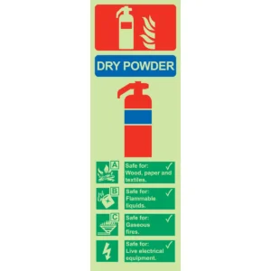 Sign S/A Powder Fire Extinguisher Photoluminescent
