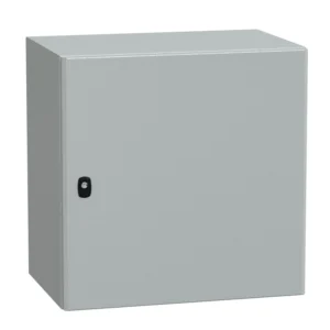 Spacial S3D Plain Door Enclosure with Mounting Plate H600xW600xD250 IP66 IK10 RAL7035
