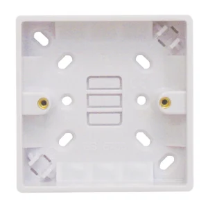 Essentials 11P116 1 Gang 16mm Pattress Surface Back Box White