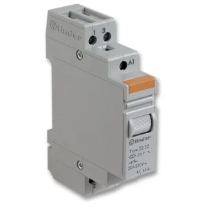 Relay 2No 2Ph Switch 20A 24V Ac Grey 35mm Rail Mount