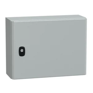 Spacial S3D Plain Door Enclosure with Mounting Plate H300xW400xD150 IP66 IK10 RAL7035