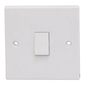 Essentials 11S513 Plate Switch 1 Gang Intermediate 10AX White