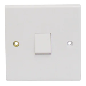 Essentials 11S20 20A 1 Gang Double Pole Switch White