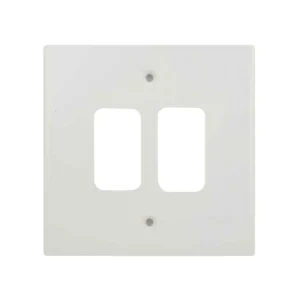 Designa 21FACE2MOD 1 Gang 2 Euro Module Grid Plate White
