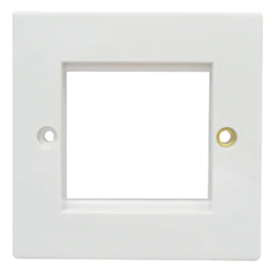Essentials 11FACE2MOD 1 Gang 2 Euro Module Grid Plate White