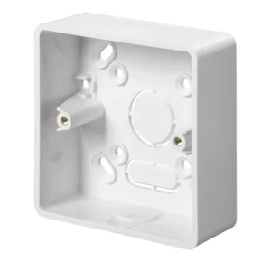 Mita KBR321 1 Gang PVCu Round Corner Box 32mm White with Conduit entry