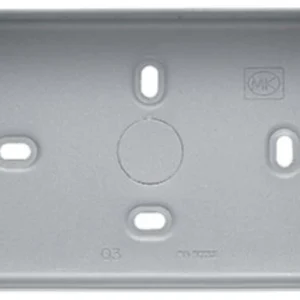 Box 2 Gang Surface W/O Ko 86 x 146 x 41mm Aluminium Square Corners