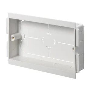 Box Socket Mounting 2 Gang 25mm UPVC White [Pack=10]