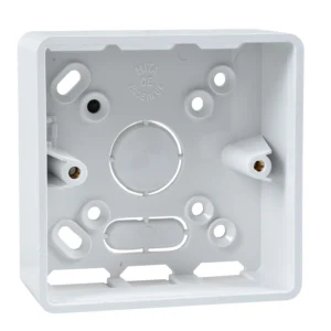 Box Mounting 2 Gang Round Corner 32mm White