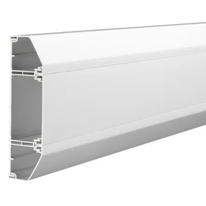 Trunking 3 Compartment 180 x 52mm x 3m White UPVC Cableline 50 Dp