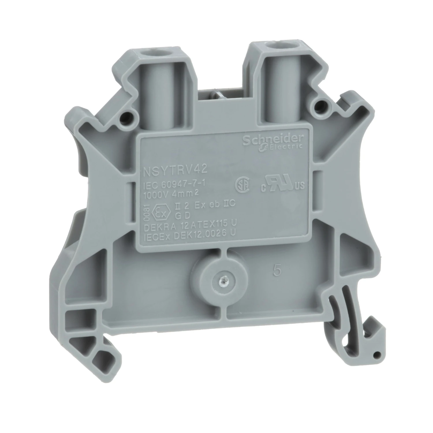 Linergy 2.5mm² 600V 2A Terminal Block 47.7 x 6.2 x 47.5mm Grey
