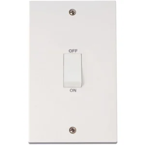 Switch 2 Gang DP 45A White