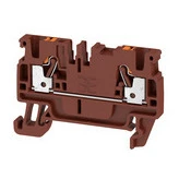 Feed-Through Terminal Push In 2.5mm 800 V 24 A Brown