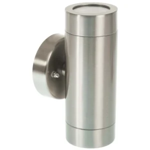 GU10 S/Steel Wall Light Up/Down IP44 less lamps