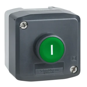 Dark Grey Station 1 Green Flush Pushbutton 22 Spring Return 1NO ''I''