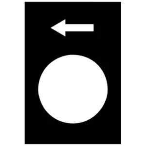 Harmony XAC Left or Lower Marked Legend 30 x 40mm Black