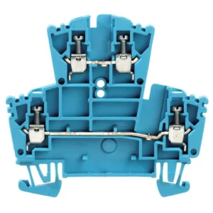 2.5mm² 2-Tier Feed-Through Terminal Block 24A 30-12AWG Blue