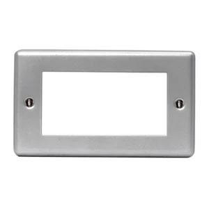 Front Plate 4 Module Grid Rectangular Metal Clad