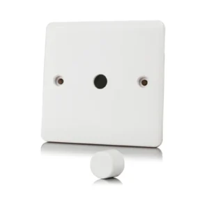 Designa 21DPLATE1 1 Gang Dimmer Plate Only and Knob Set White