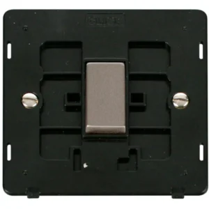 Switch Interior Ingot 1 Gang 2 Way 10AX Black Stainless Steel