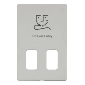 Front Plate Shaver Socket Dual Voltage Polar White