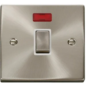 Switch Ingot DP Neon 20A Satin Chrome White Insert Victorian