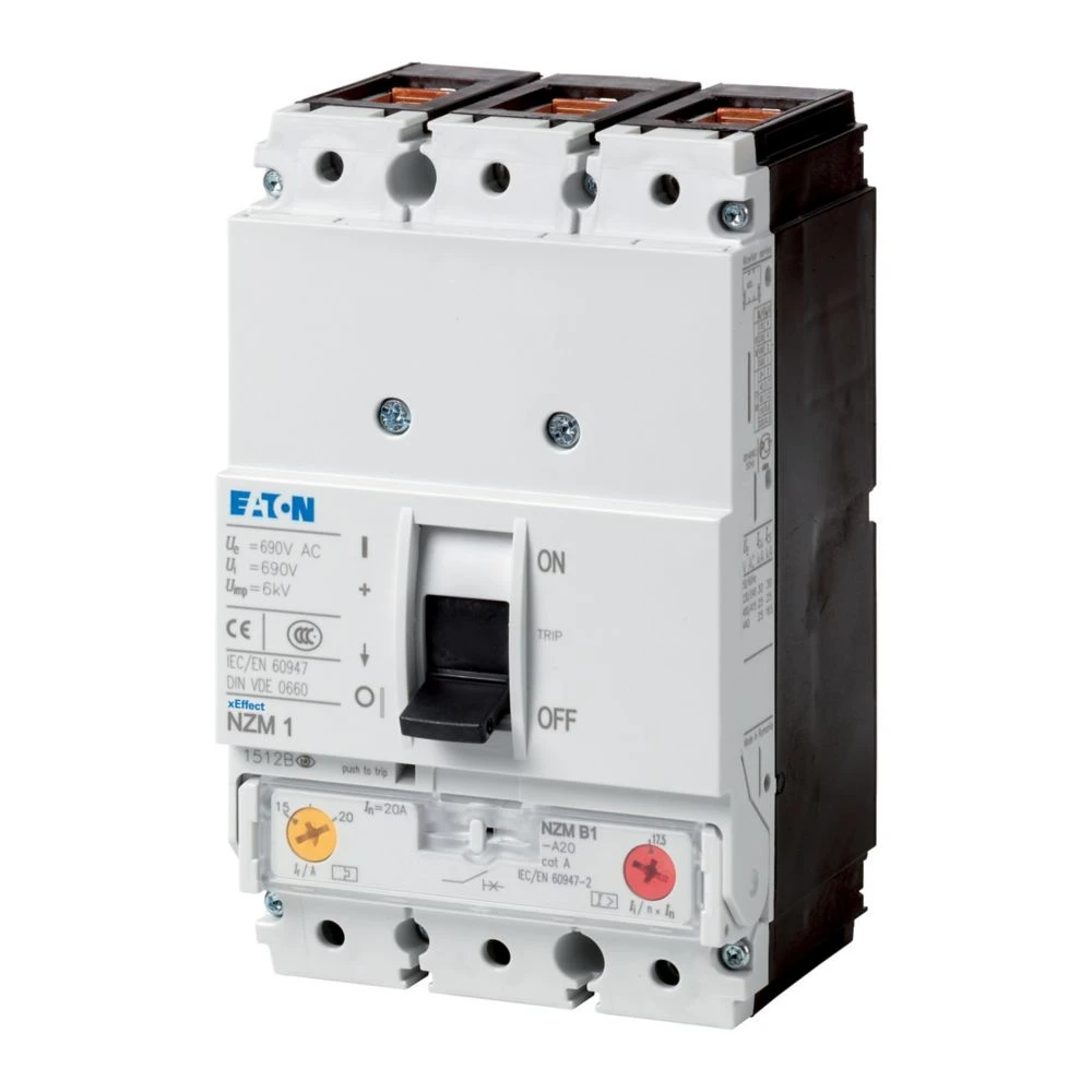 Eaton MCCB Moeller Series Nzm Circuit breaker 3 Pole 63A Type C A63 - Image 3