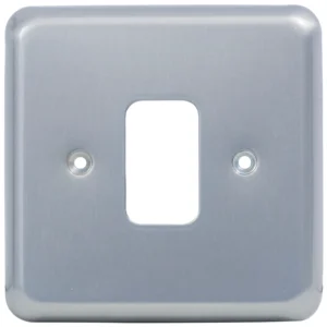 MK Front Plate 1 Module 86 x 86mm Brushed Chrome