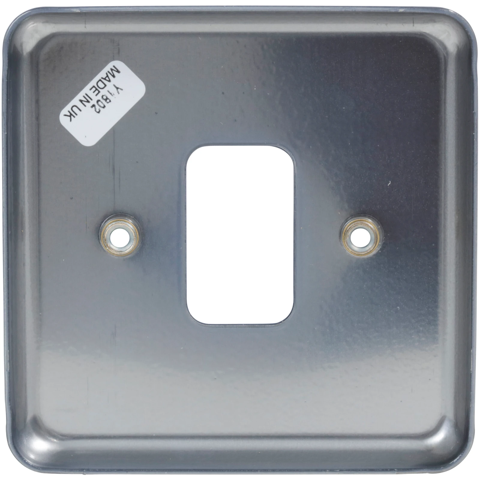 MK Front Plate 1 Module 86 x 86mm Brushed Chrome - Image 3