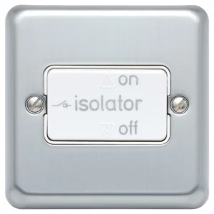 MK Isolator 3 P Fan Isolator 10A Brushed Chrome W/O Switchlock