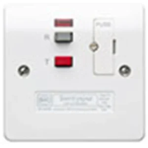 MK Connection Unit RCD Passive 13A 30Ma White