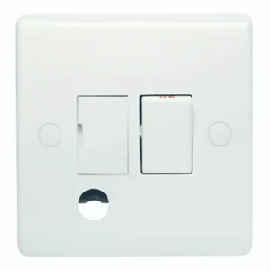 Designa 21SPU13F 13A Switched Fused Spur Connection Unit White with Flex Outlet