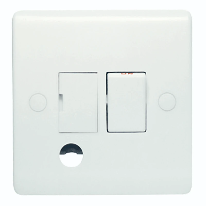 Designa 21SPU13F 13A Switched Fused Spur Connection Unit White with Flex Outlet - Image 2