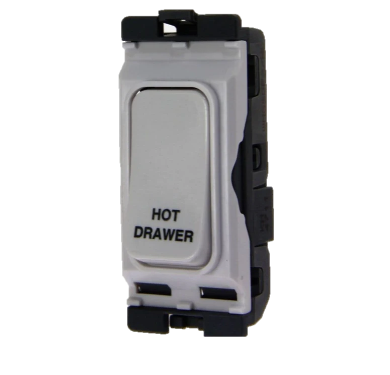 Hager Grid Switch 1 Way DP Module 20A White Marked Hot Drawer - Image 2