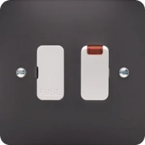 Connection Unit Double Pole Switched Fused Spur LED Indicator 13A Graphite