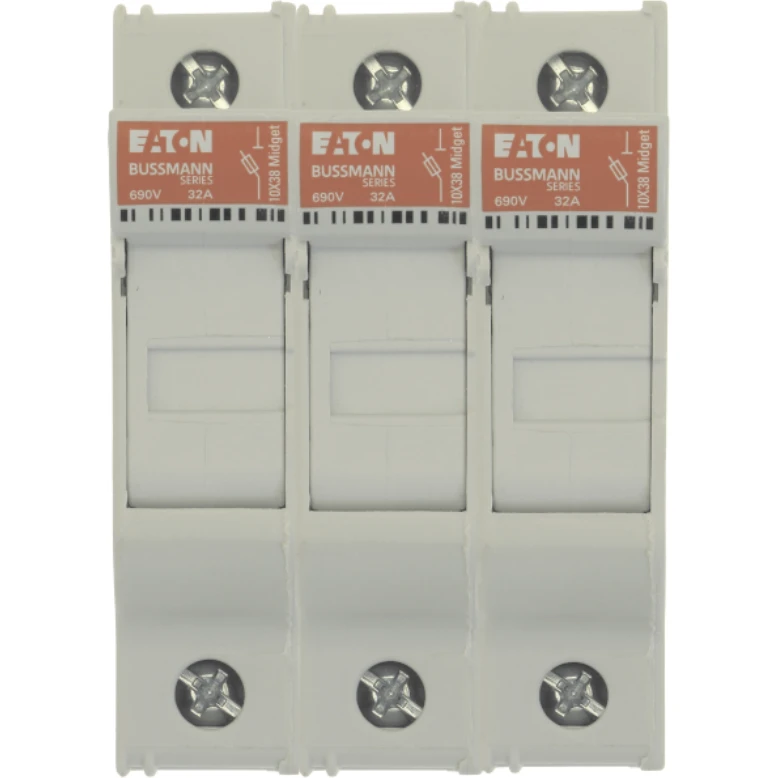 Eaton 32A Rail Mount Fuse Holder For 10 x 38mm Fuse 3 Pole 690V AC - Image 4