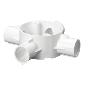 Mita 4-Way Intersection Box for 20mm Conduit White