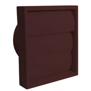 160 x 160mm Gravity Shutter Grille Brown 125mm / 5 Inch