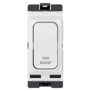Hager Grid Switch 1 Way DP Module 20A White Marked Fan Boost