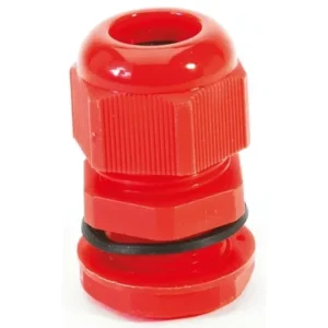 Cable Gland Dome Head IP68 M32 Red Nylon (Pack=5)