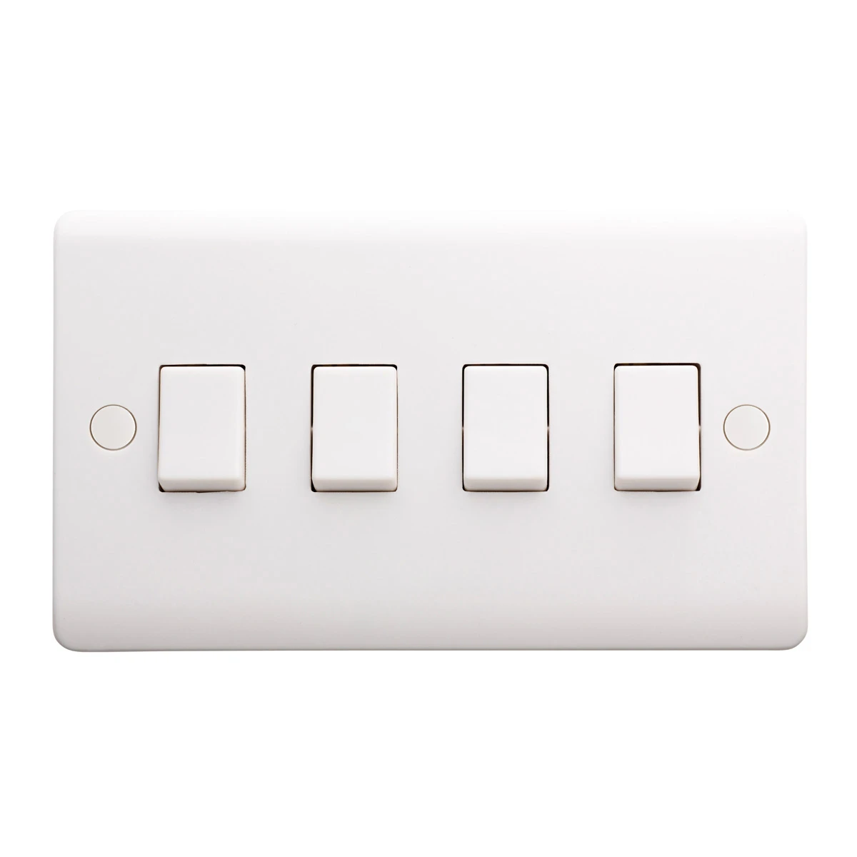 Designa 21S542 4 Gang 2 Way 10AX Plate Switch White - Image 2