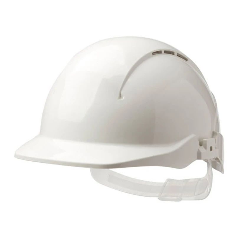 Safety Helmet 6 Point Full Peak Vented White - Image 2