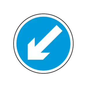 Arrow Keep Left/Right 750mm Blue/White Sign Plate