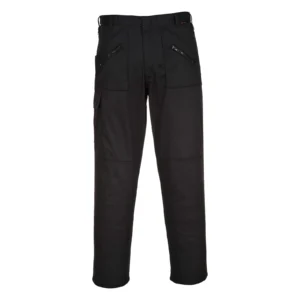 Portwest S887 Polycotton Action Trouser with Knee Pad Pocket Regular Fit 36" Black